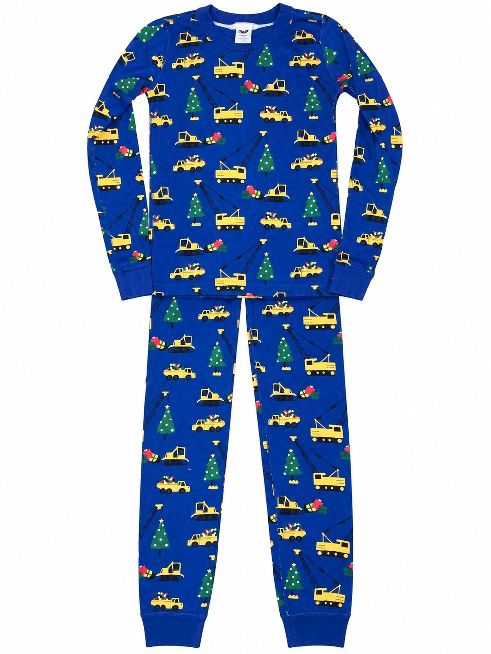Hanna Andersson Christmas Construction Pajamas Size 10 Organic Cotton